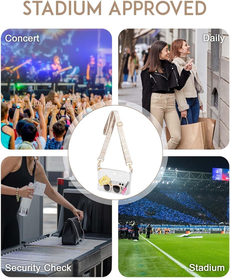 FANGSUN Clear Purse for Women, Clear Crossbody Bag Stadium Approved, Small Transparent Handbag for Concert Event Festival - Image 4